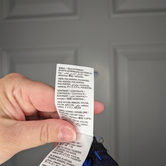 Bebe Sport Athletic Running Shorts With Elastic Waist & Liner Medium Blue/Black - Picture 8 of 9